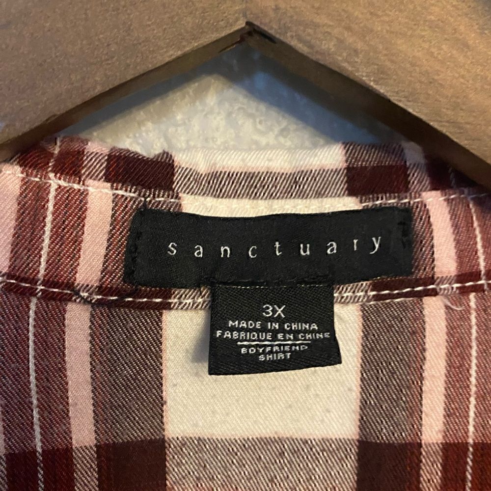 SANCTUARY BOYFRIEND FOR LIFE BUTTON UP LONG SLEEVE 3X - Picture 4 of 5